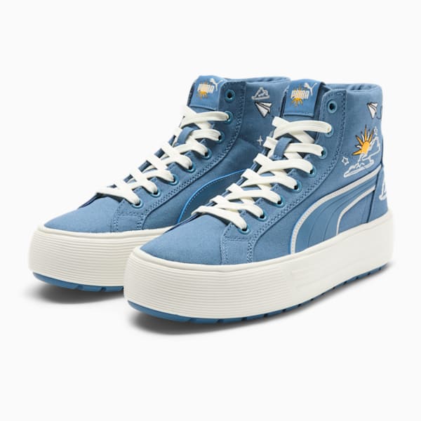 Kaia 2.0 Mid Novelty Women's Sneakers, Blue Horizon-Frosted Ivory-PUMA White, extralarge