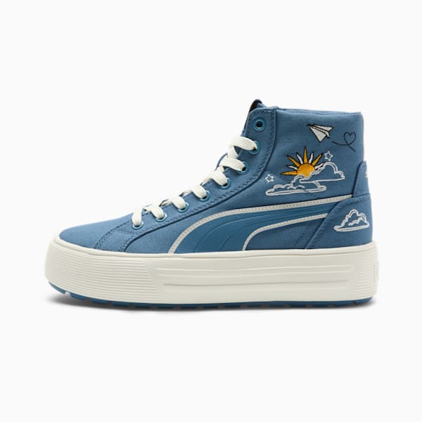 Sneakers Kaia 2.0 Mid Novelty Femme, Blue Horizon-Frosted Ivory-PUMA White, extralarge