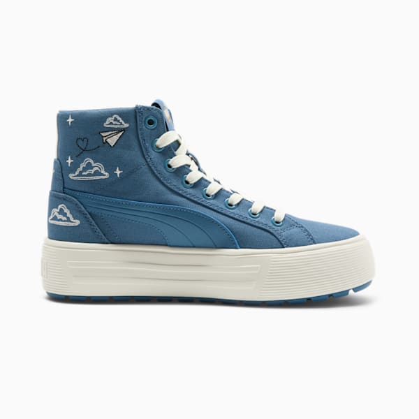 Tenis Kaia 2.0 Mid Novelty para mujer, Blue Horizon-Frosted Ivory-PUMA White, extralarge