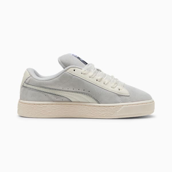 Tenis Suede XL Glam Athletics para mujer, Feather Gray-Warm White, extralarge