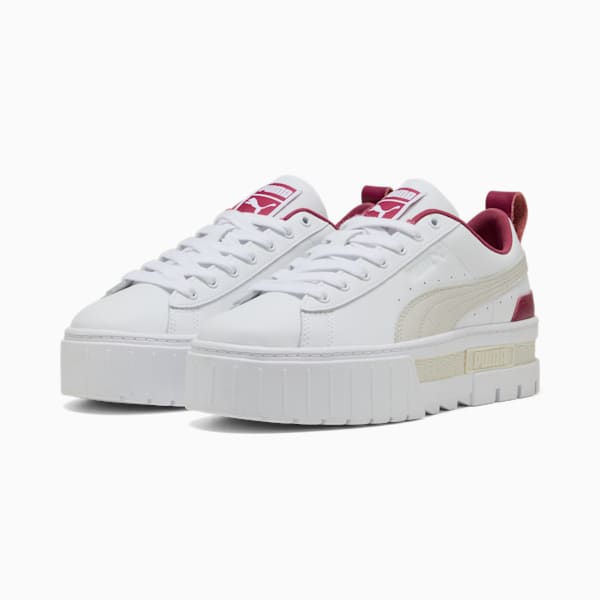 ウィメンズ メイズ リュクス スニーカー, PUMA White-Port, extralarge-JPN