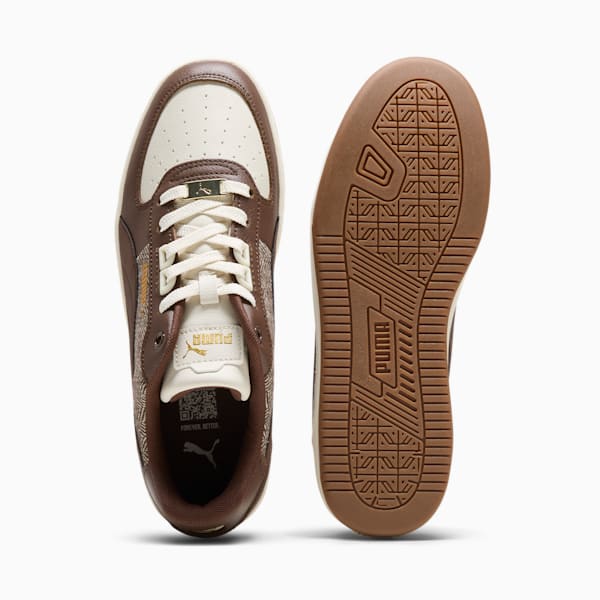 Caven 2.0 Lux Novelty Men's Sneakers, Alpine Snow-Espresso Brown-PUMA Gold, extralarge