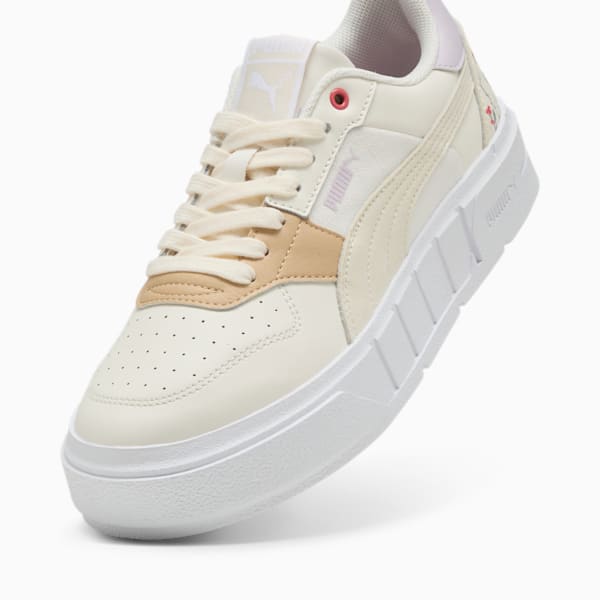Tenis Cali Court Secret Garden para mujer, Warm White-PUMA White, extralarge