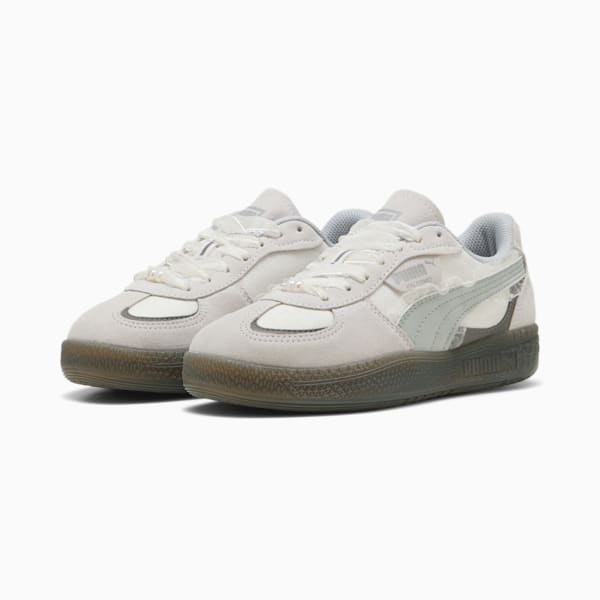 Tenis Palermo Moda Glam Athletics para mujer, Feather Gray-Shadow Gray, extralarge