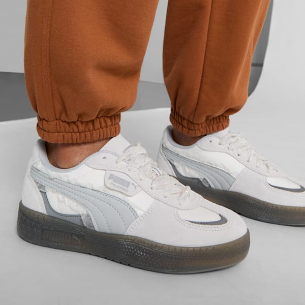 Tenis Palermo Moda Glam Athletics para mujer, Feather Gray-Shadow Gray, extralarge