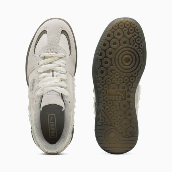 Tenis Palermo Moda Glam Athletics para mujer, Feather Gray-Shadow Gray, extralarge