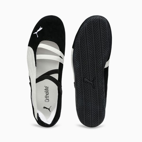 Speedcat Suede Ballet Women's Shoes, PUMA Black-PUMA White-Warm White, extralarge-IND