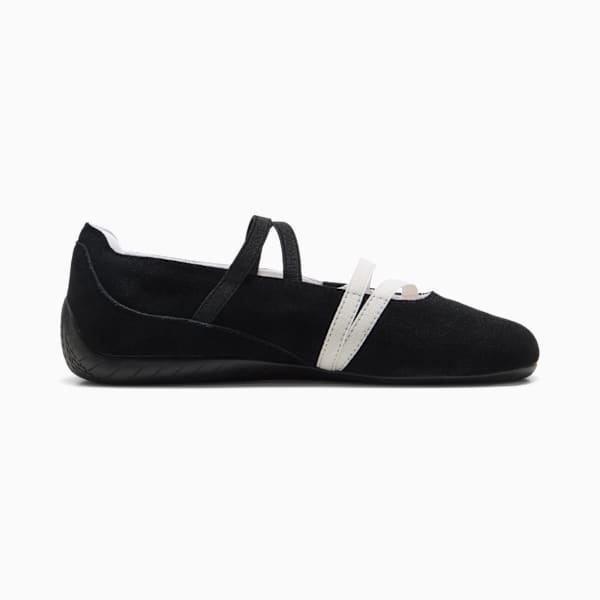 Balerinas Speedcat Gamuza para mujer, PUMA Black-PUMA White-Warm White, extralarge