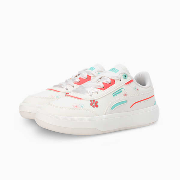 TORI Bubble Bloom Youth Shoes, Warm White-Mint-Salmon, extralarge-IND
