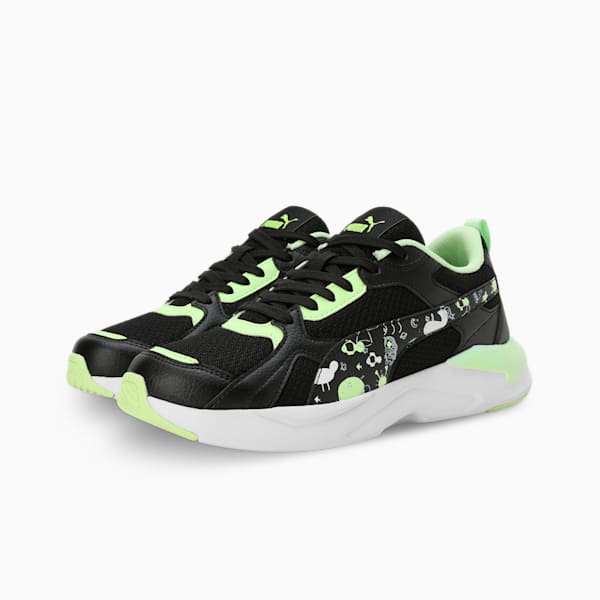 X- RAY Zinggo Youth Shoes, PUMA Black-Fizzy Apple-PUMA White, extralarge-IND