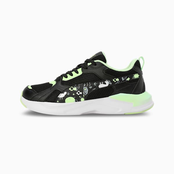 X- RAY Zinggo Youth Shoes, PUMA Black-Fizzy Apple-PUMA White, extralarge-IND