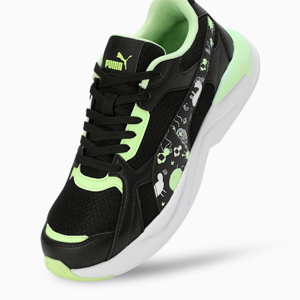 X- RAY Zinggo Youth Shoes, PUMA Black-Fizzy Apple-PUMA White, extralarge-IND
