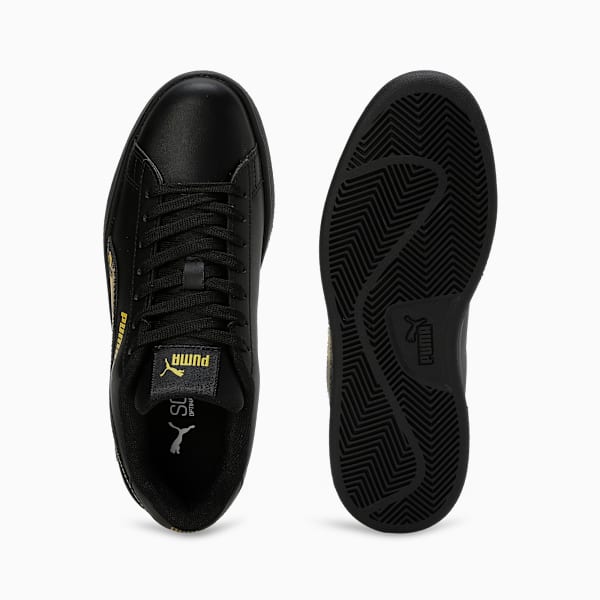 SMASH CLASSIC PSL Youth Shoes, PUMA Black-Speed Yellow-Strong Gray, extralarge-IND