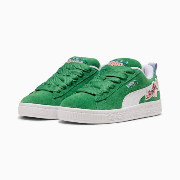 Tenis Suede XL Cats Club para niños, Archive Green-PUMA White, extralarge