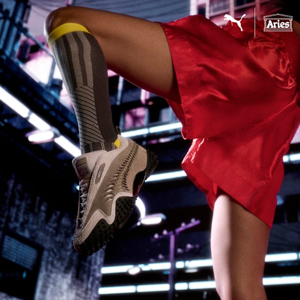 Sneakers PUMA x ARIES Mostro Craft unisexes, Ecru-Mouse Gray, extralarge