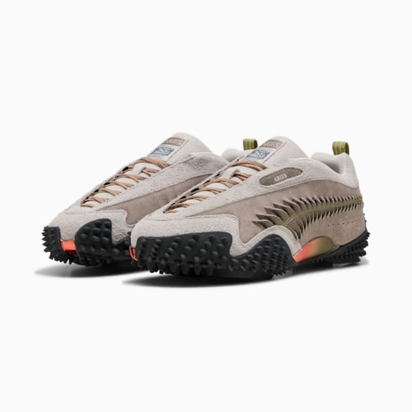 Tenis unisex Puma x ARIES Mostro Craft, Ecru-Mouse Gray, extralarge