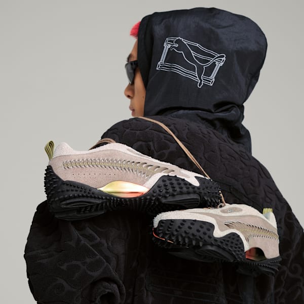 Sneakers PUMA x ARIES Mostro Craft unisexes, Ecru-Mouse Gray, extralarge