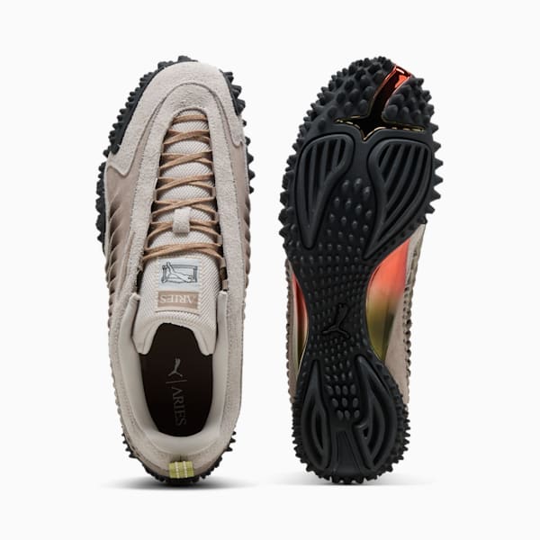 Tenis unisex Puma x ARIES Mostro Craft, Ecru-Mouse Gray, extralarge