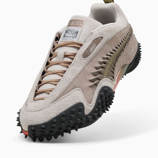 Tenis unisex Puma x ARIES Mostro Craft, Ecru-Mouse Gray, extralarge