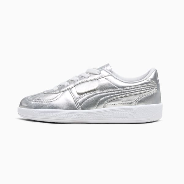 Palermo Chrome Zapatillas deportivas para niños pequeños, PUMA Silver-Feather Gray, extralarge