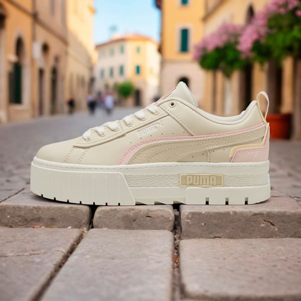 Mayze UT Muted Animal Women's Sneakers, Alpine Snow-Island Pink-Creamy Vanilla, extralarge-IND