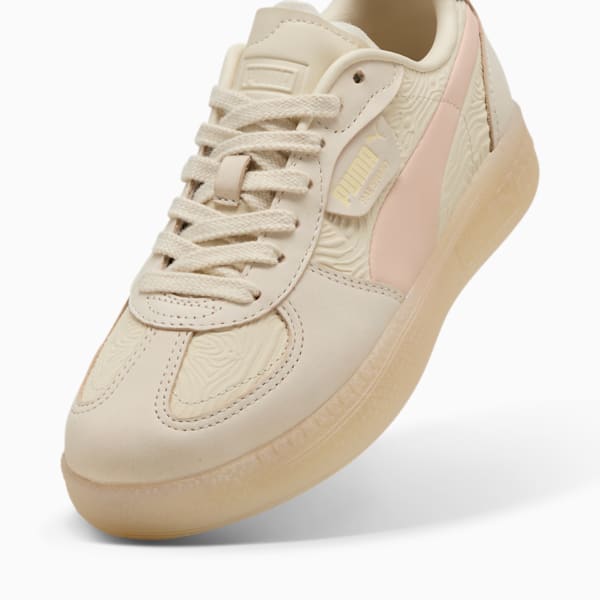 Tenis Palermo Moda Muted Animal para mujer, Alpine Snow-Island Pink-Creamy Vanilla, extralarge