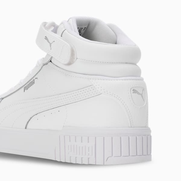 Carina 2.0 Mid Women's Sneakers, PUMA White-PUMA White-PUMA Silver, extralarge-IND