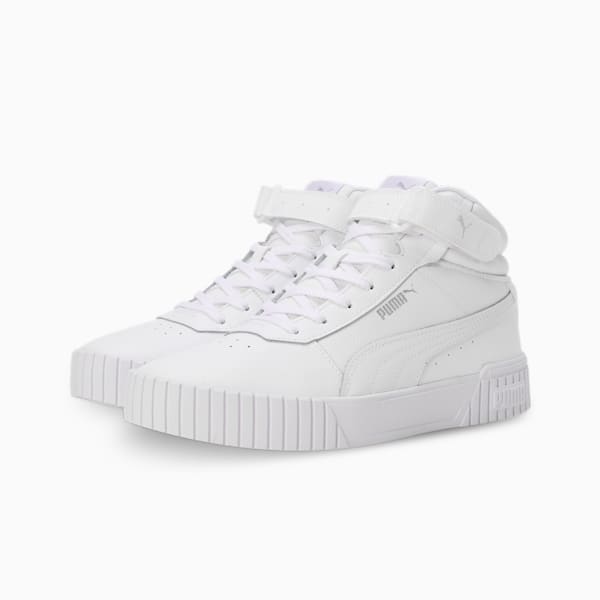 Carina 2.0 Mid Women's Sneakers, PUMA White-PUMA White-PUMA Silver, extralarge-IND