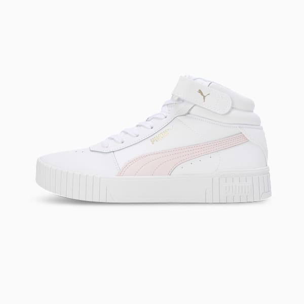 Carina 2.0 Mid Women's Sneakers, PUMA White-Frosty Pink-PUMA Gold, extralarge-IND