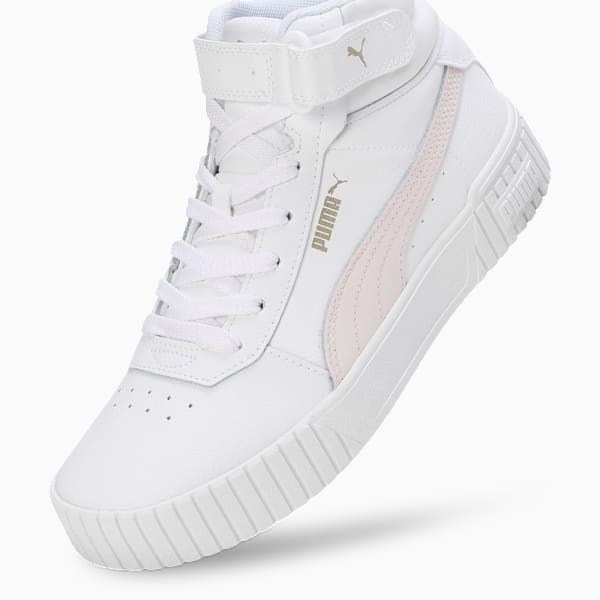 Carina 2.0 Mid Women's Sneakers, PUMA White-Frosty Pink-PUMA Gold, extralarge-IND
