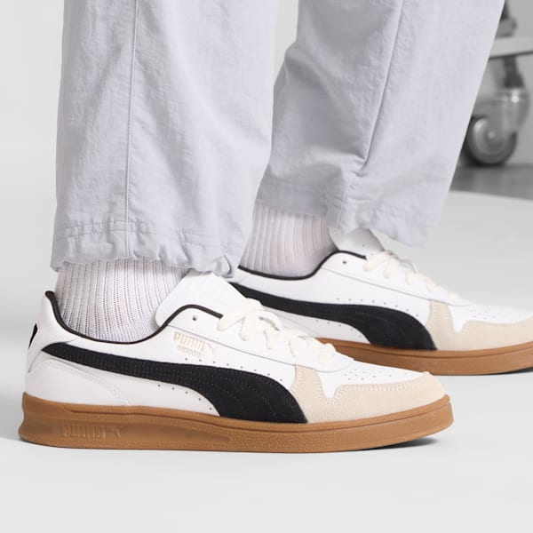 PUMA Indoor Sneakers, PUMA White-PUMA Black-Gum, extralarge