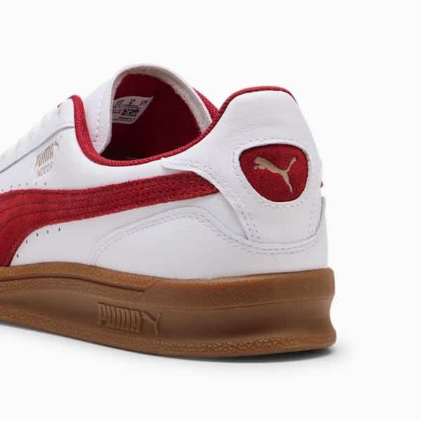 Tenis PUMA Indoor, PUMA White-Dark Crimson-Gum, extralarge