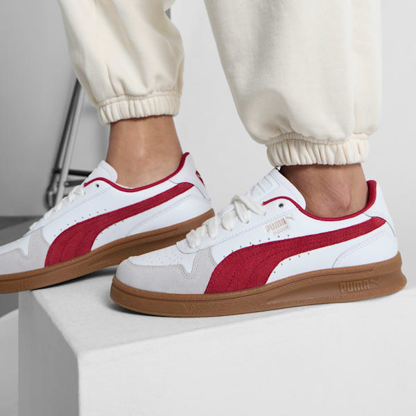 Sneakers PUMA Indoor, PUMA White-Dark Crimson-Gum, extralarge