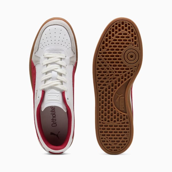 Tenis PUMA Indoor, PUMA White-Dark Crimson-Gum, extralarge