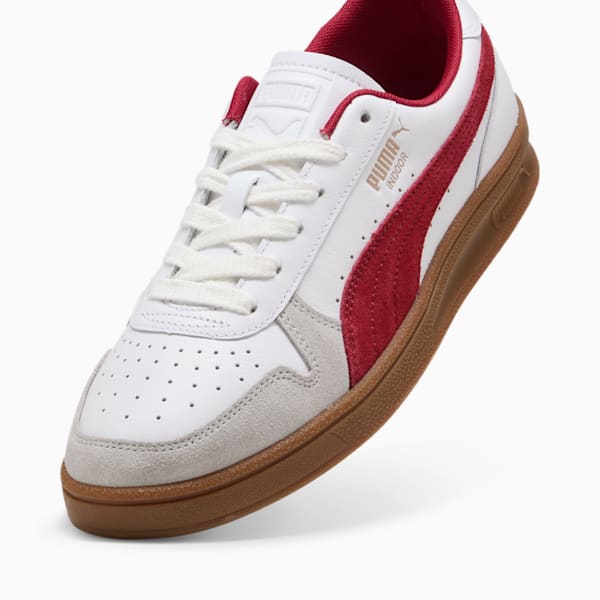 Tenis PUMA Indoor, PUMA White-Dark Crimson-Gum, extralarge