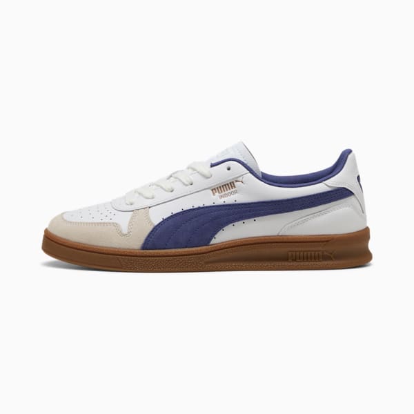 PUMA Indoor Sneakers, PUMA White-Blue Crystal-Gum, extralarge