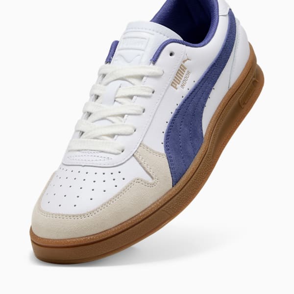 PUMA Indoor Sneakers, PUMA White-Blue Crystal-Gum, extralarge