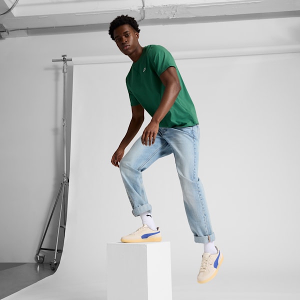 Palermo Bomber Sneakers, Alpine Snow-Vivid Blue, extralarge