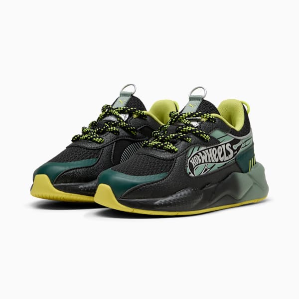 Tenis PUMA x HOT WHEELS™ RS-X para niños, PUMA Black-Green Moon, extralarge