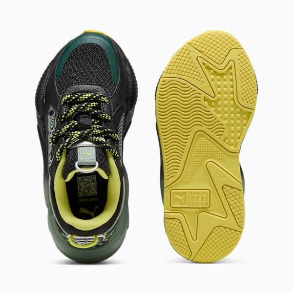 Tenis PUMA x HOT WHEELS™ RS-X para niños, PUMA Black-Green Moon, extralarge