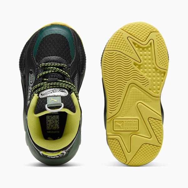 Tenis PUMA x HOT WHEELS™ RS-X para bebés, PUMA Black-Green Moon, extralarge