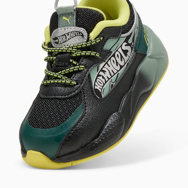 Tenis PUMA x HOT WHEELS™ RS-X para bebés, PUMA Black-Green Moon, extralarge
