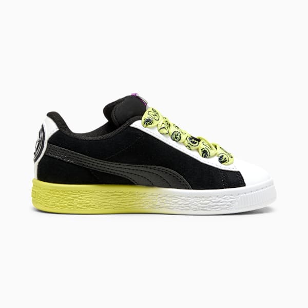 Tenis PUMA x HOT WHEELS™ Suede XL para niños, PUMA Black-PUMA White-Lemon Sherbert, extralarge