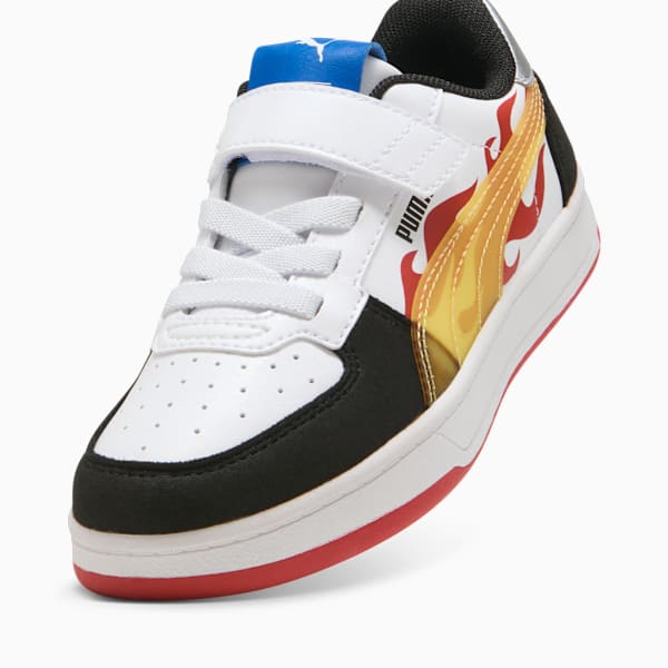 Tenis PUMA X HOT WHEELS Caven 2.0 para niños, PUMA Black-Red Fire-PUMA White, extralarge
