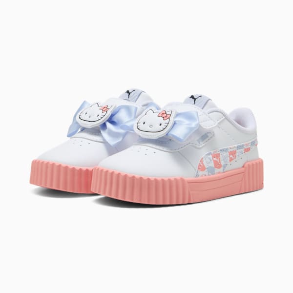 Tenis PUMA x HELLO KITTY Carina 3.0 para bebés, PUMA White-Pink Fruit-Cool Weather, extralarge