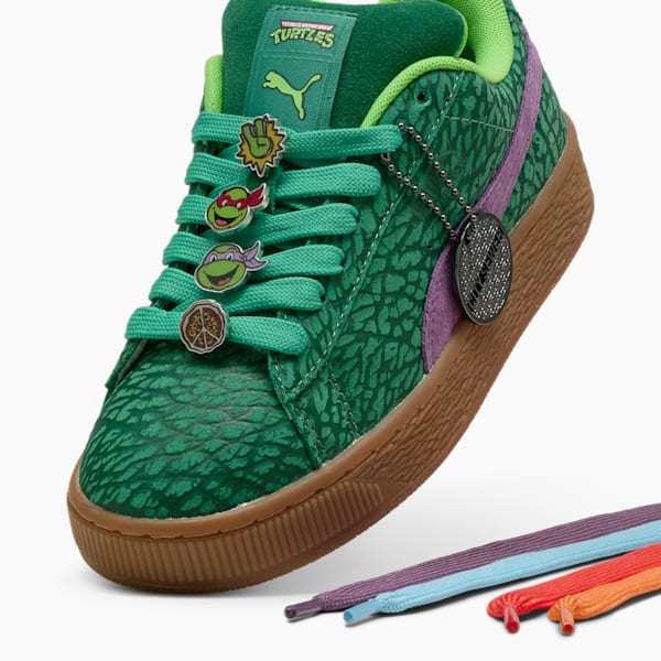 Tenis PUMA x TORTUGAS NINJA Suede XL para adolescentes, Vine-Gum, extralarge