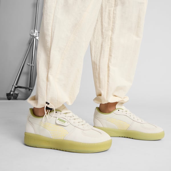 Tenis Palermo Moda Selva para mujer, Vapor Gray-Creamy Vanilla-Calming Green, extralarge