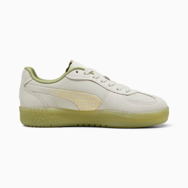 Tenis Palermo Moda Selva para mujer, Vapor Gray-Creamy Vanilla-Calming Green, extralarge