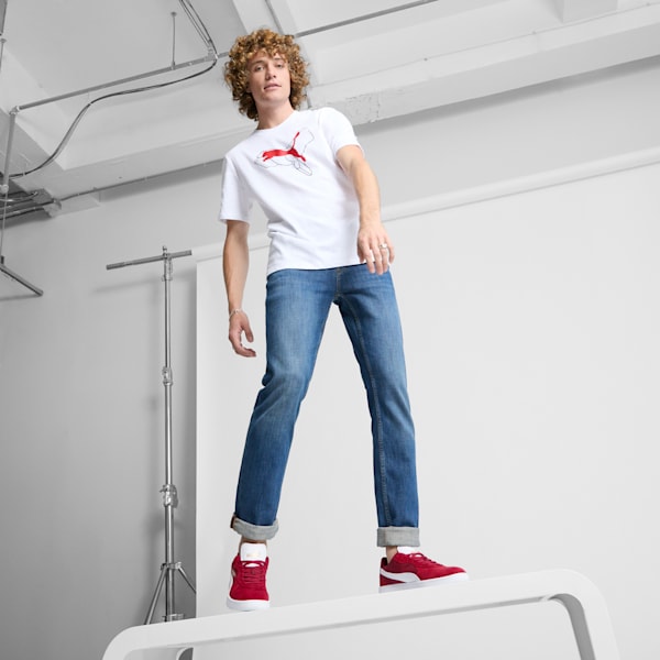 Tenis para hombre UMA Astro Play, Rhubarb-PUMA White, extralarge