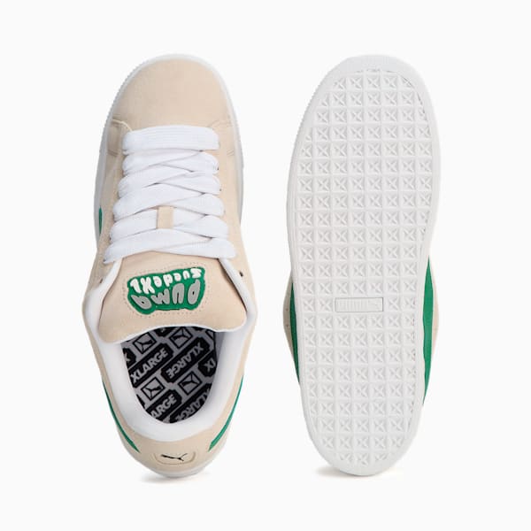 メンズ PUMA x XLARGE スウェード XL スニーカー, Frosted Ivory-Archive Green, extralarge-JPN